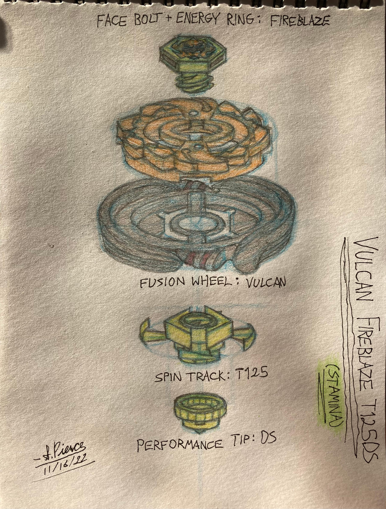 Beyblade Mini-Build: Vulcan Fireblaze T125DS